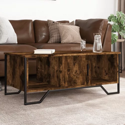 vidaXL füstös tölgy színű szerelt fa dohányzóasztal 100 x 51 x 40 cm