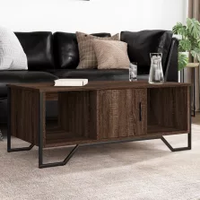   vidaXL barna tölgyszínű szerelt fa dohányzóasztal 100 x 51 x 40 cm