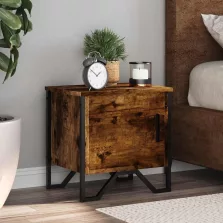   vidaXL 2 db füstös tölgy színű szerelt fa éjjeliszekrény 40x30x40 cm