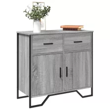   vidaXL szürke sonoma színű szerelt fa tálalószekrény 79,5x35,5x74,5 cm