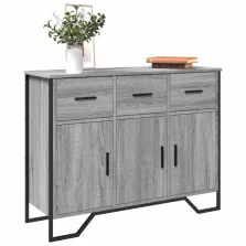   vidaXL szürke sonoma színű szerelt fa tálalószekrény 97x32,5x74,5 cm