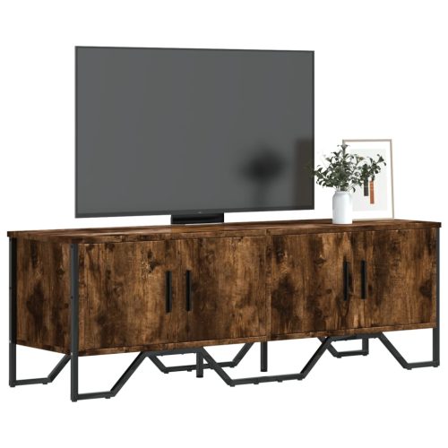 vidaXL füstös tölgyszínű szerelt fa TV-szekrény 122 x 34 x 41 cm