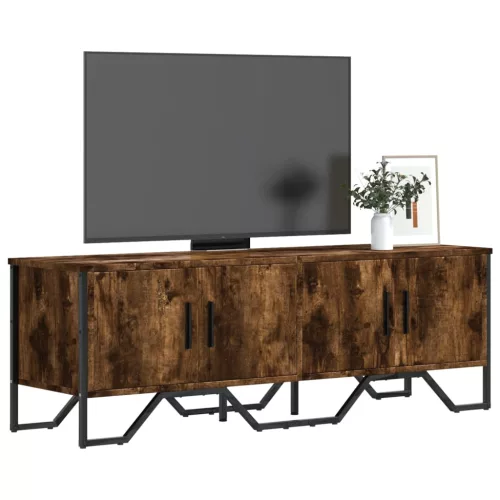 vidaXL füstös tölgy színű szerelt fa TV-szekrény 122 x 34 x 41 cm