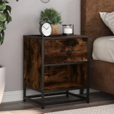   vidaXL 2 db füstös tölgy színű éjjeliszekrény 40 x 31 x 50 cm