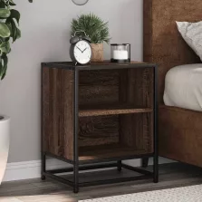   vidaXL éjjeliszekrény barna tölgy 40x31x50 cm műfából és fémből