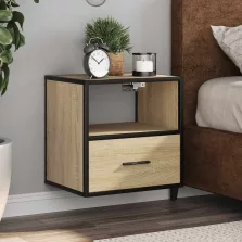   vidaXL 2 db sonoma tölgy színű fali éjjeliszekrény 40 x 31 x 39,5 cm