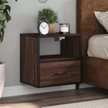   vidaXL barna tölgy színű falra szerelhető éjjeliszekrény 40x31x39,5cm