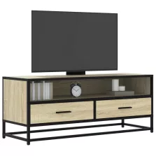   vidaXL sonoma tölgy színű szerelt fa és fém TV-szekrény 100x34,5x40 cm