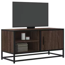   vidaXL barna tölgy színű szerelt fa és fém TV-szekrény 80x34,5x40 cm