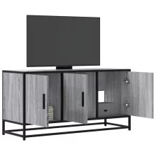   vidaXL szürke sonoma színű szerelt fa és fém TV-szekrény 100x35x50 cm