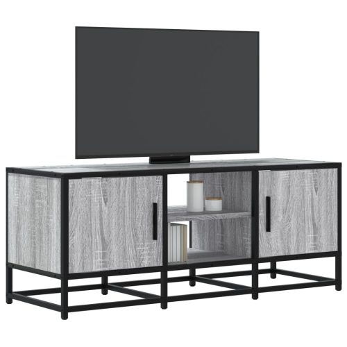 vidaXL szürke sonoma színű szerelt fa és fém TV-szekrény 100x35x41 cm