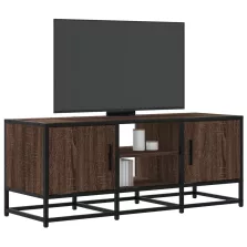   vidaXL barna tölgy színű szerelt fa és fém TV-szekrény 100x35x41 cm