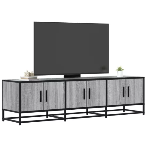 vidaXL szürke sonoma színű szerelt fa és fém TV-szekrény 150x35x41 cm