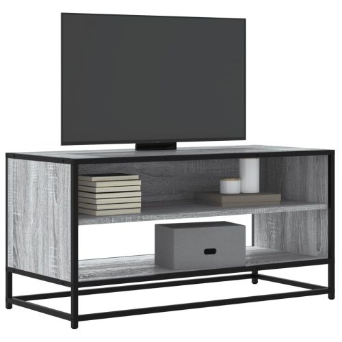 vidaXL szürke sonoma színű szerelt fa és fém TV-szekrény 91x40x46 cm