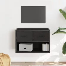   vidaXL fekete szerelt fa és fém TV-szekrény 60 x 31 x 39,5 cm