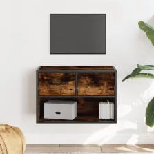   vidaXL füstös tölgy fa és fém TV-szekrény 60 x 31 x 39,5 cm