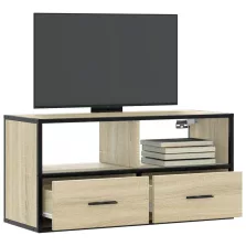   vidaXL sonoma tölgy színű szerelt fa és fém TV-szekrény 80x31x39,5 cm