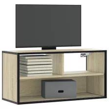   vidaXL sonoma tölgy színű szerelt fa és fém TV-szekrény 80x31x39,5 cm