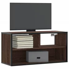  vidaXL barna tölgy színű szerelt fa és fém TV-szekrény 80x31x39,5 cm