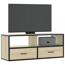   vidaXL sonoma tölgy színű szerelt fa és fém TV-szekrény 100x31x39,5 cm