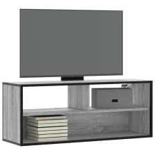   vidaXL szürke sonoma színű szerelt fa és fém TV-szekrény 100x31x39,5cm