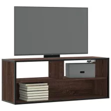   vidaXL barna tölgy színű szerelt fa és fém TV-szekrény 100x31x39,5 cm
