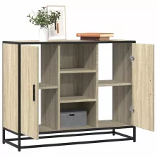   vidaXL sonoma tölgy színű szerelt fa tálalóasztal 92 x 35 x 76 cm