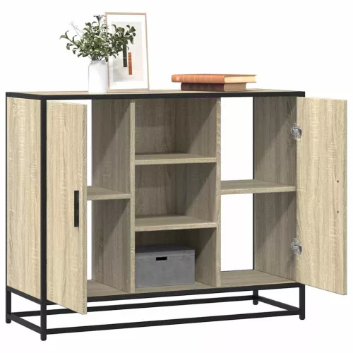vidaXL sonoma tölgy színű szerelt fa tálalóasztal 92 x 35 x 76 cm