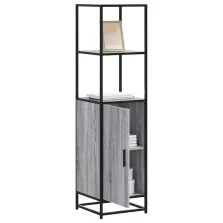   vidaXL Highboard szürke sonoma 35,5x35x139 cm gépelt fa és fém