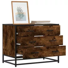   vidaXL füstös tölgy szerelt fa fiókos szekrény 70x41x56 cm