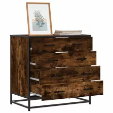   vidaXL füstös tölgy szerelt fa fiókos szekrény 70x41x70 cm