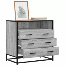   vidaXL szürke sonoma színű szerelt fa fiókos szekrény 70x41x70 cm