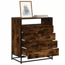   vidaXL füstös tölgy szerelt fa fiókos szekrény 70x41x83,5 cm