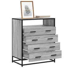   vidaXL szürke sonoma színű szerelt fa fiókos szekrény 70x41x83,5 cm