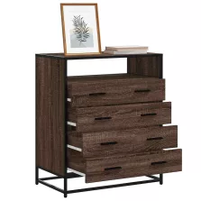   vidaXL barna tölgy szerelt fa fiókos szekrény 70x41x83,5 cm
