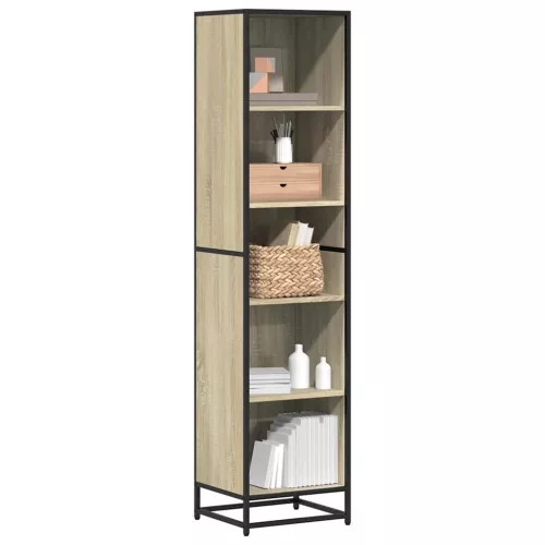 vidaXL sonoma színű szerelt fa könyvszekrény 40x35x170,5 cm