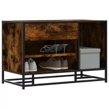   vidaXL cipőpad füstölt tölgy 80x40x53,5 cm fából és fémből készült