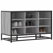   vidaXL cipőpad szürke Sonoma 84x40x53,5 cm Gépi fa és fém