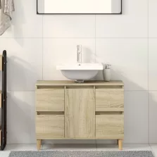   vidaXL sonoma tölgy színű szerelt fa mosdószekrény 80 x 33 x 60 cm
