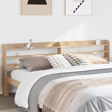 vidaXL tömör fenyőfa fejtámla polcokkal 180 cm
