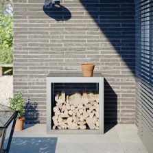 vidaXL horganyzott acél tűzifatároló 60 x 40 x 60 cm