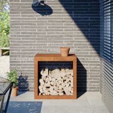   vidaXL tűzifa állvány 60x40x60 cm időjárásálló acélból