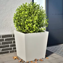   vidaXL 2 db fehér acél kerti növénytartó 50 x 50 x 50 cm