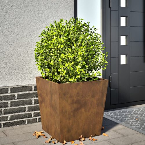 vidaXL corten acél kerti virágtartó 50 x 50 x 50 cm