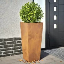   vidaXL kerti növénytartók 2 db 35x35x75 cm időjárásálló acélból
