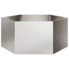   vidaXL hatszögű rozsdamentes acél kerti növénytartó 104 x 90 x 45 cm