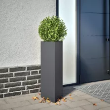   vidaXL 2 db antracit acél háromszög alakú kerti ültetőláda 30x26x75 cm