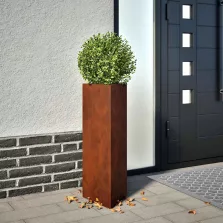   vidaXL Kerti növénytartók 2 db háromszögletű időjárásálló acélból