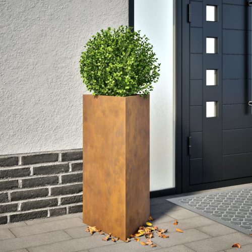 vidaXL corten acél háromszög alakú kerti ültető 40 x 34,5 x 70 cm