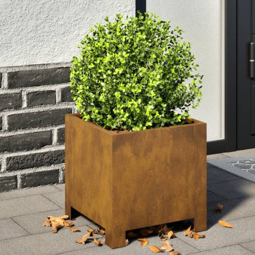 vidaXL corten acél kerti növénytartó 30 x 30 x 30 cm